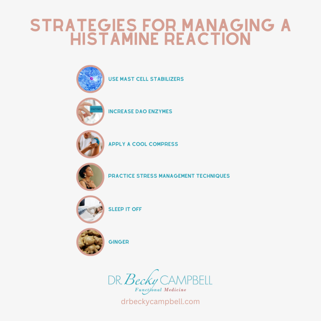 managing histamine reaction