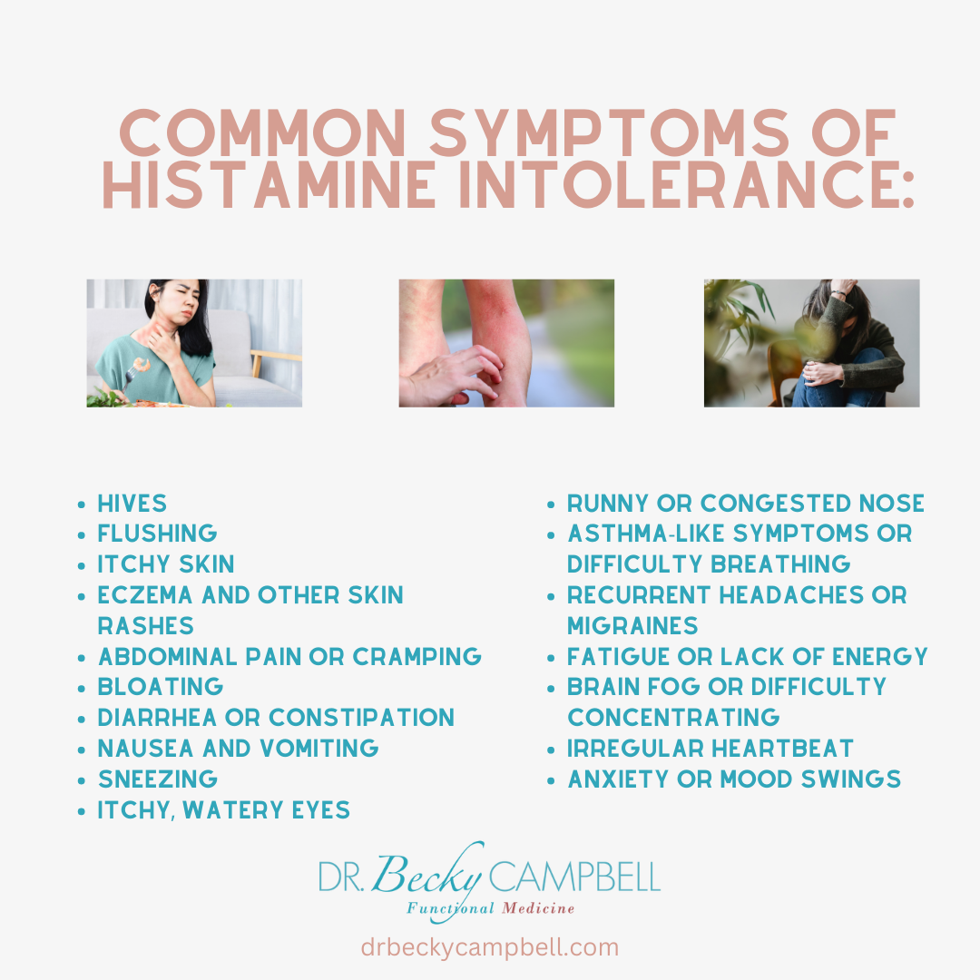 Common symptoms of histamine intolerance
