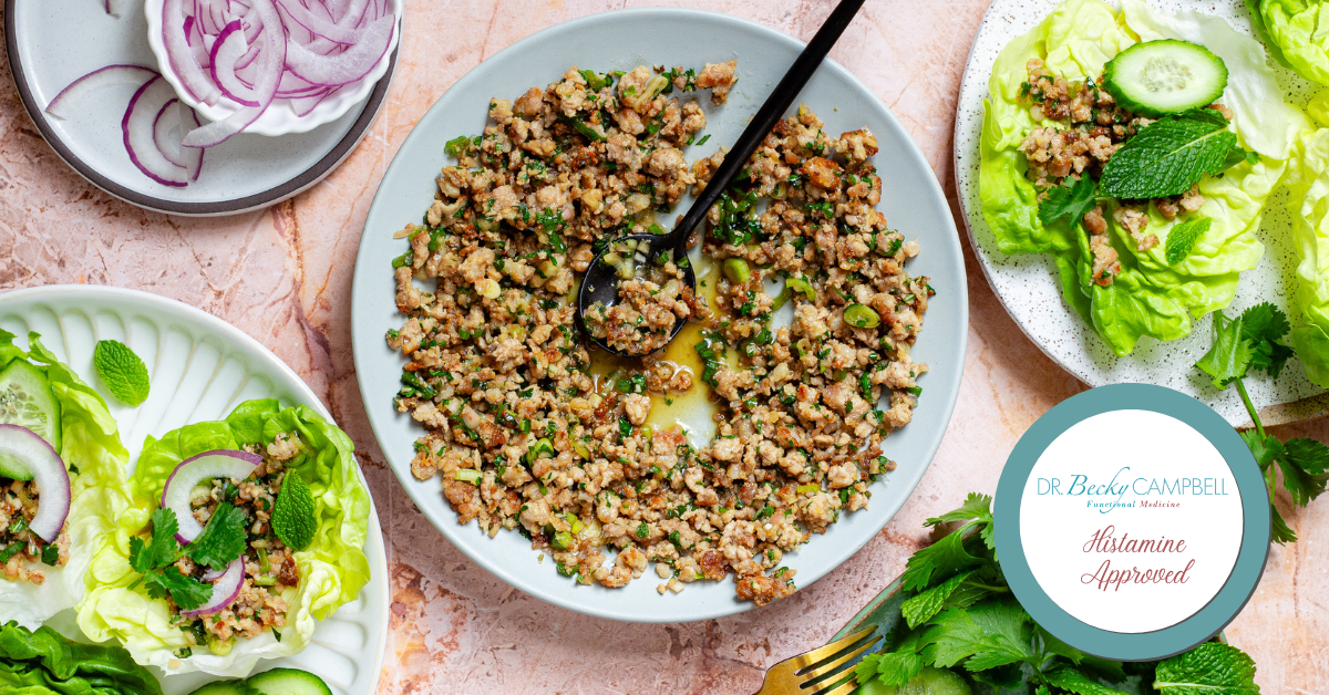 Pork Larb in Lettuce Cups