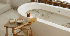 bathtub epsom salt and stool